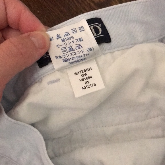 Land's End Women's 12 Vintage 100% Cotton Light Blue Mid-Thigh Bermuda Shorts - Picture 6 of 6